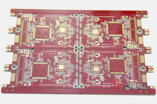 镀金电路板,双面红油pcb镀金线路板制作工厂